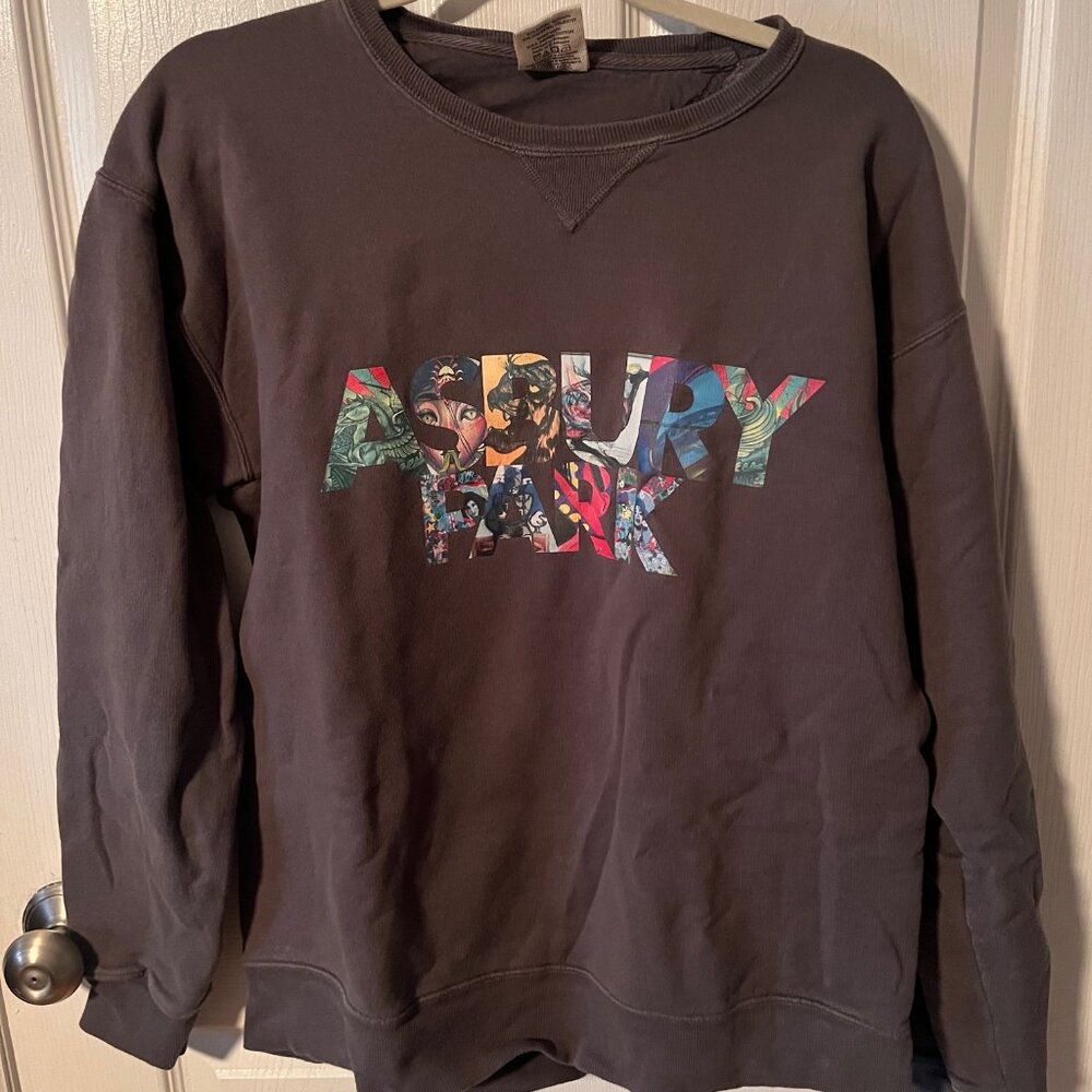 "Asbury Park" Boxy Logo Crewneck Sweatshirt - Men's Medium